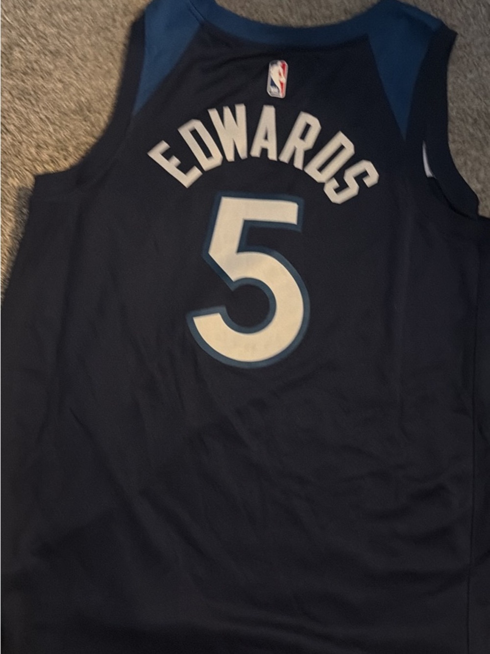 NBA Edwards #5 Women's Navy Blue Jersey